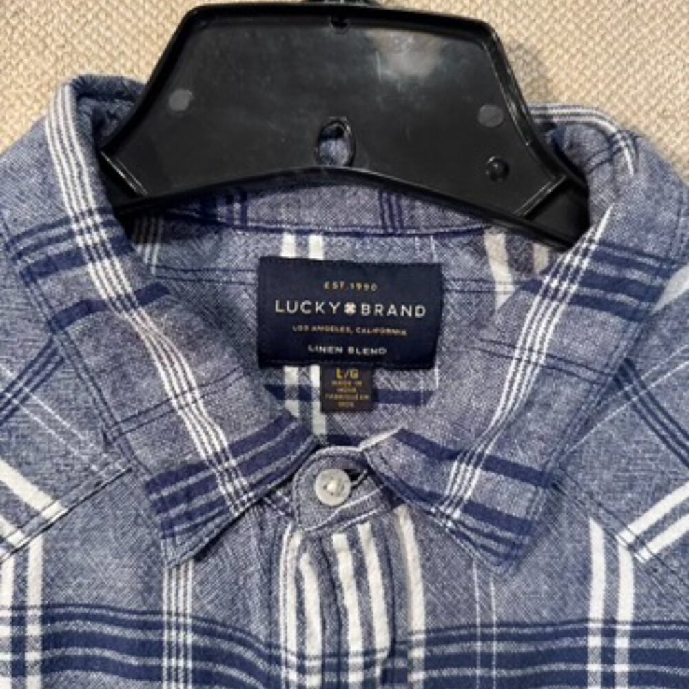 Lucky Brand Short Sleeve Plaid Shirt - Picture 2 of 5